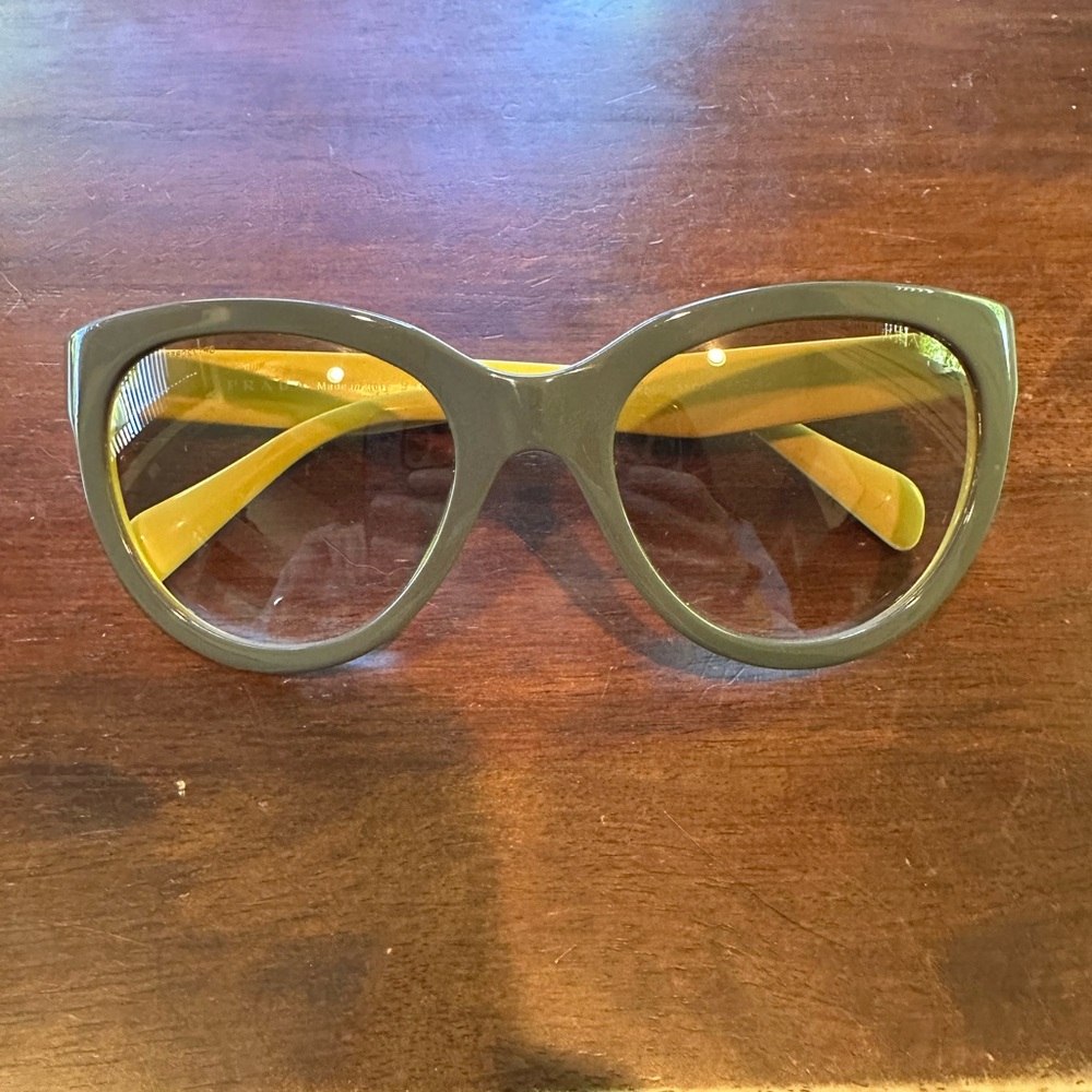 Prada grey & yellow sunglasses
